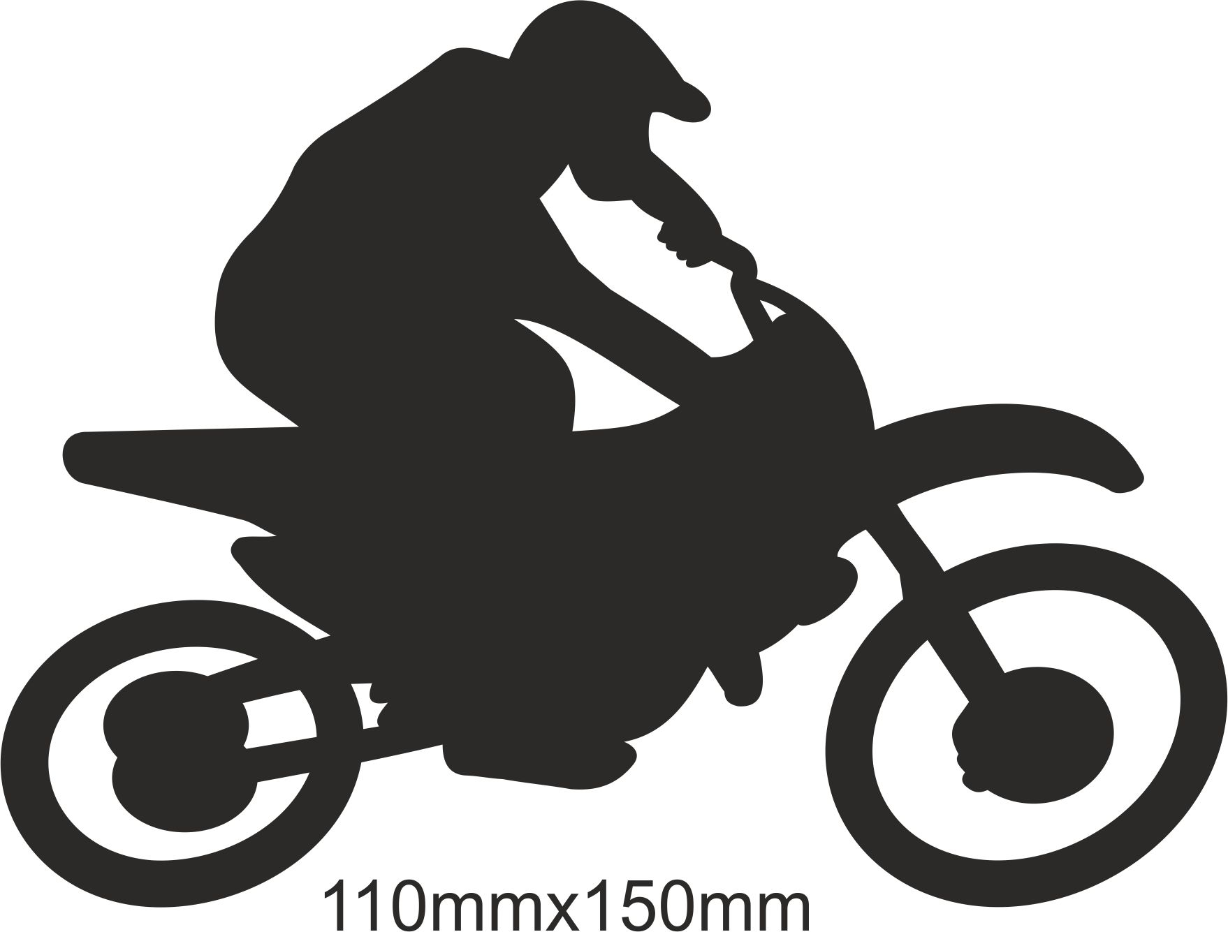 Наклейка силуэт мотоцикла