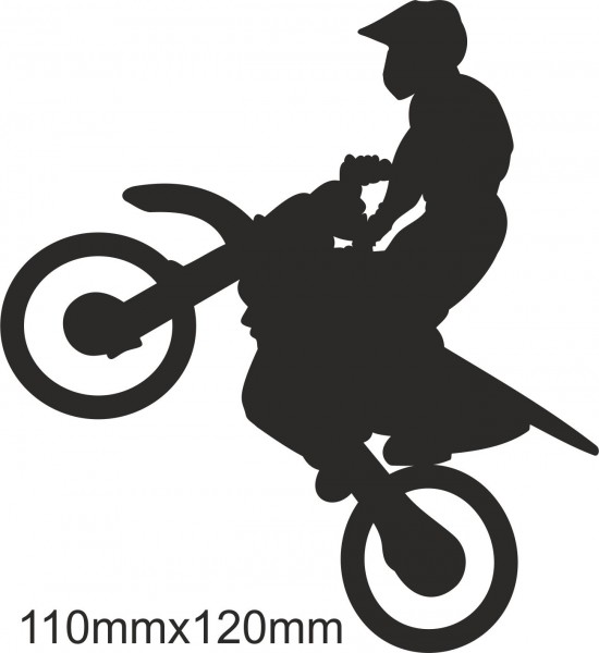 Motorrad Moto Cross Freestyle Aufkleber #11 in Wunschfarbe