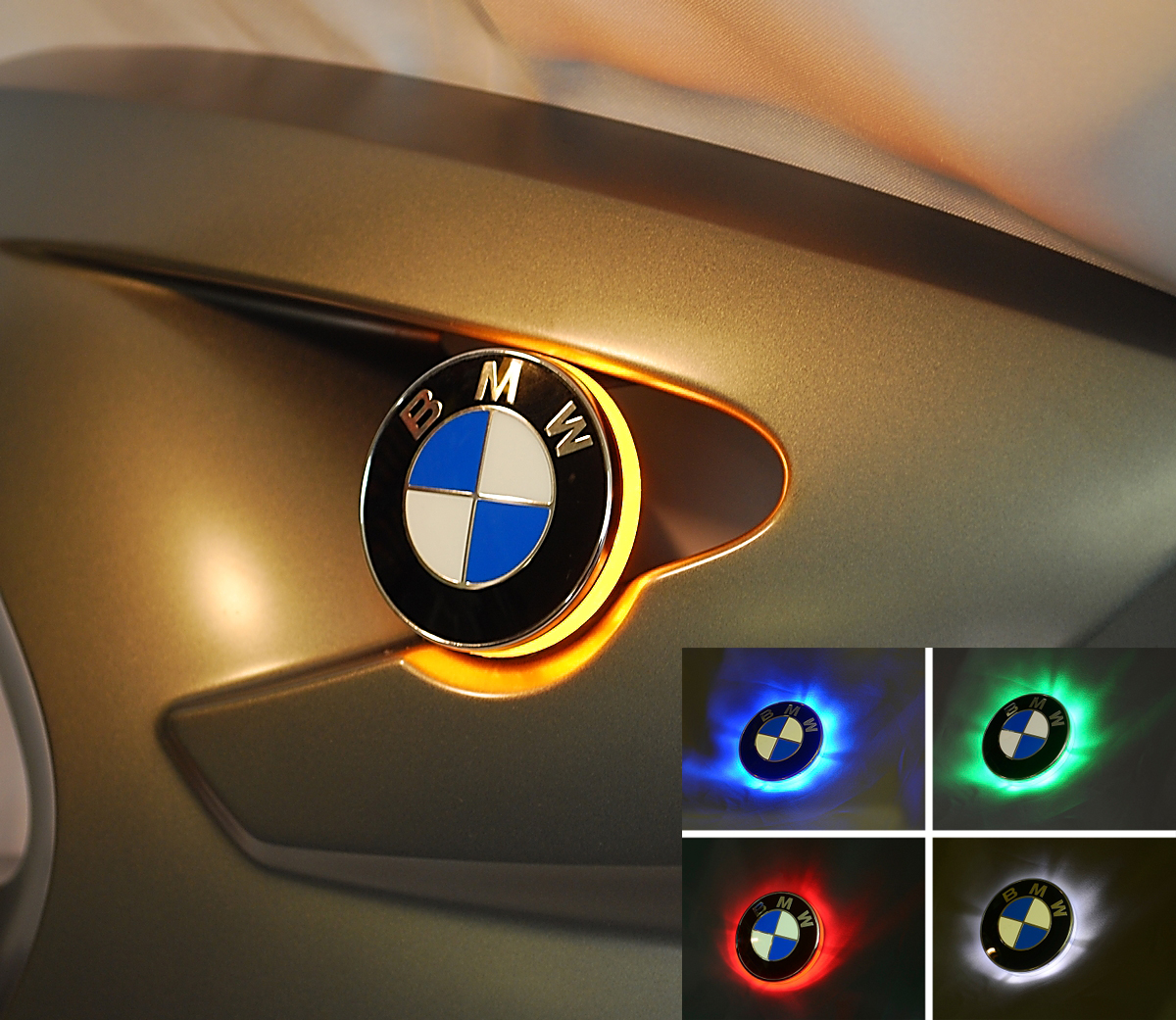 R1250GS + R1250GS Adventure LED two colour BMW roundel badge lights